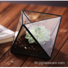 ภาชนะแก้ว Terrarium เรขาคณิตคุณภาพสูงแฮนด์เมด